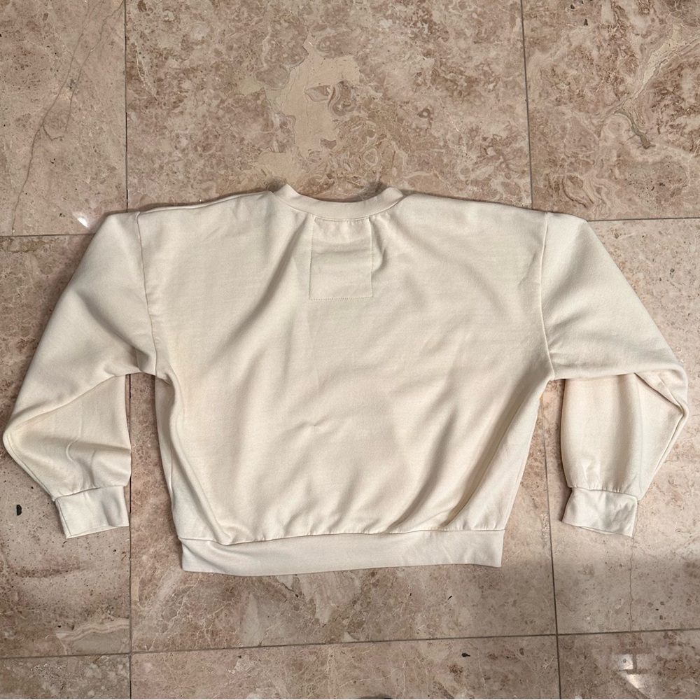 Aviator Nation Cream Sweater with Rainbow Stripes - Picture 7 of 9